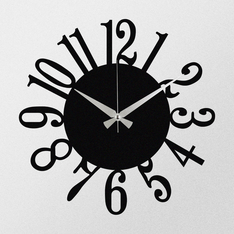 Horloge murale élégante en métal 18,9 po x 18,9 po | Fabrication 100% métal, épaisseur: 0,05 pouce | Nécessite 1 pile AA (non incluse) | Parfait pour les décors modernes et les espaces de vie