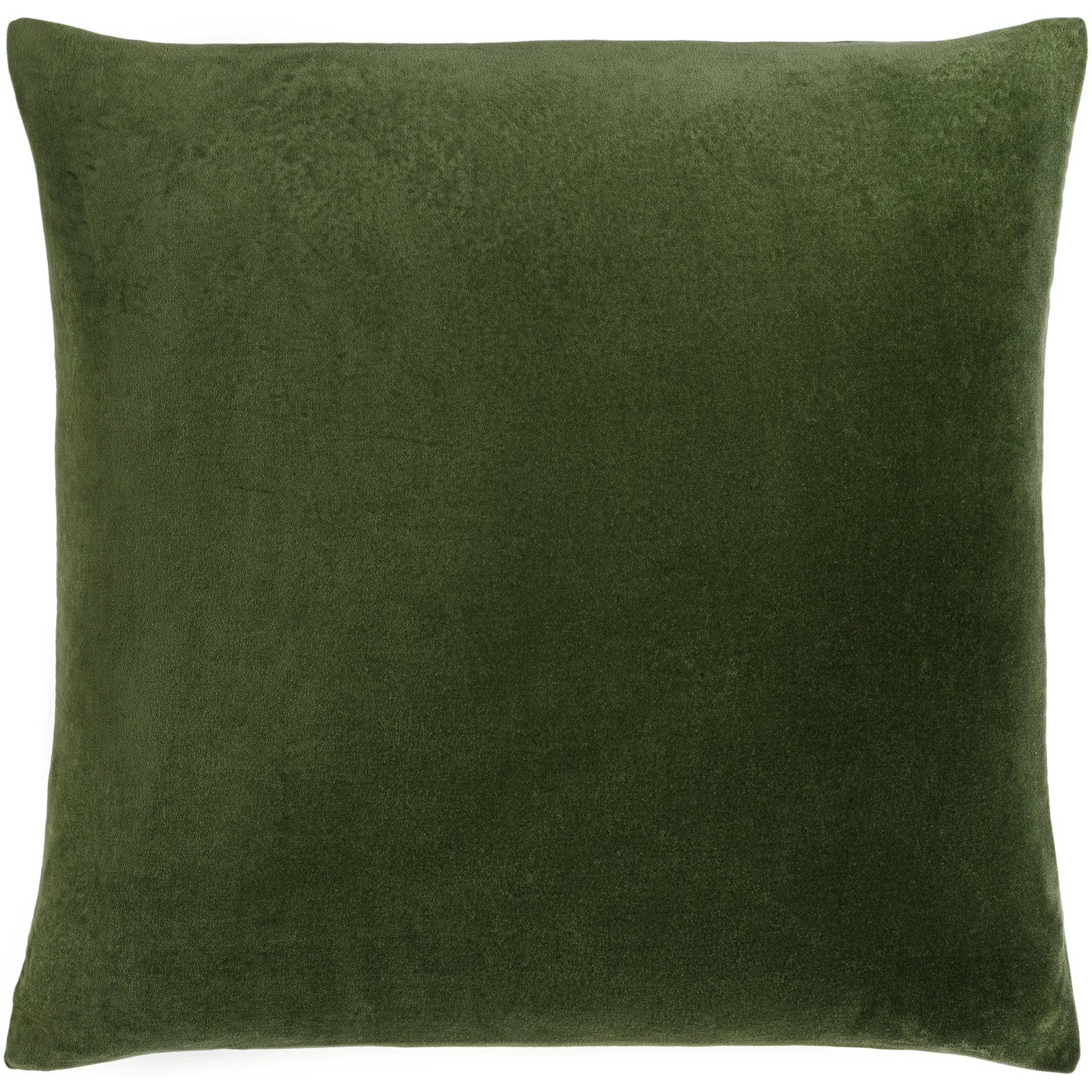 Denny Cotton Pillow Cover, Down, Green, Square 18"