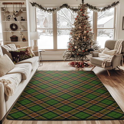 Tapis en cèdre à motif écossais Ligaya