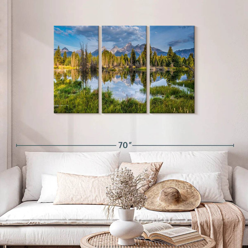 Alvord Grand Teton Mountain Scene, 28" H x 45" W