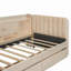 Lit de jour rembourré avec tiroirs, tablettes, armoire et table pour petits espaces-1500649825