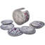 Porte-verres et porte-savon en pierre de savon à motif rétro fait à la main de style ouest-africain - 7 pièces