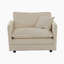 Ensemble de 2 fauteuils d'appoint en chenille haut de gamme avec accoudoirs rembourrés beige