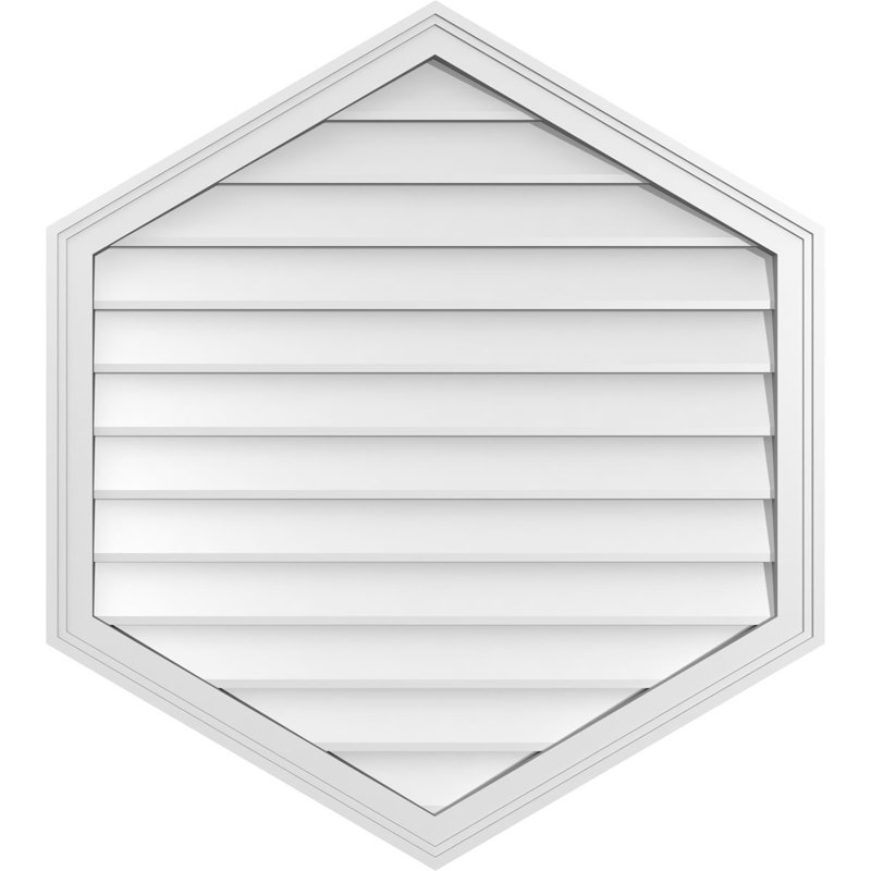 Ventilé vertical à pignon vertical 7/12 po, H 1,5 po x l 34 po x L 38 po