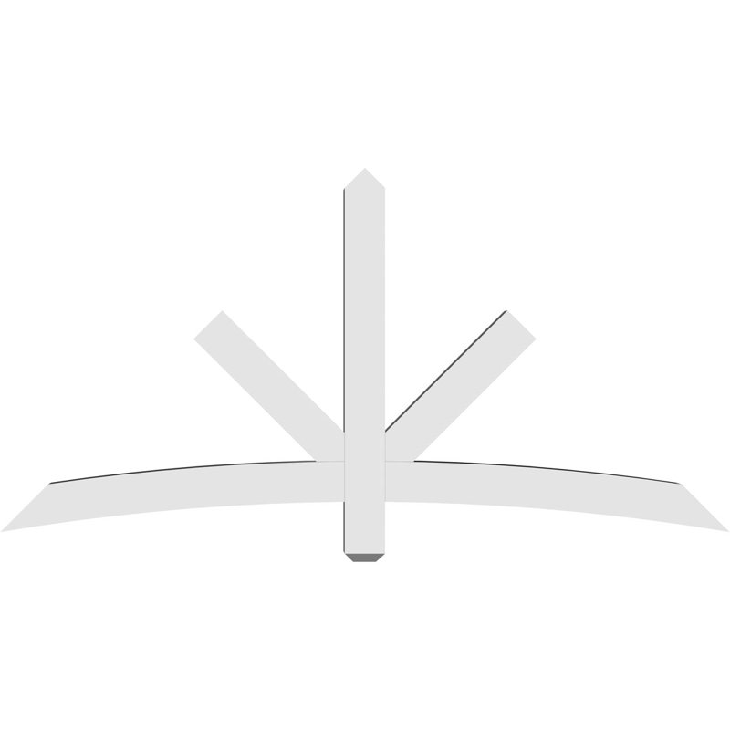 Support de pignon Alberta Alberta, H 36 po x l 72 po (pas 12/12), P 4 po x F 4 po, PVC