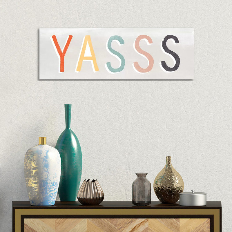 Hipster Sayings IX by June Erica Vess - Wrapped Canvas Panoramic Gallery-Wrapped Canvas Giclée, 30.48 cm H x 91.44 cm W
