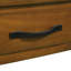 Table basse d'angle brune à 3 niveaux avec pieds en bois massif pour petits espaces, plateau imperméable brun