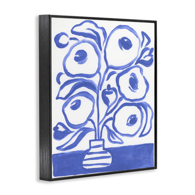 Vase moderne bleu June Erica Vess bg-083