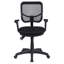 Chaise de bureau pivotante noire avec accoudoirs