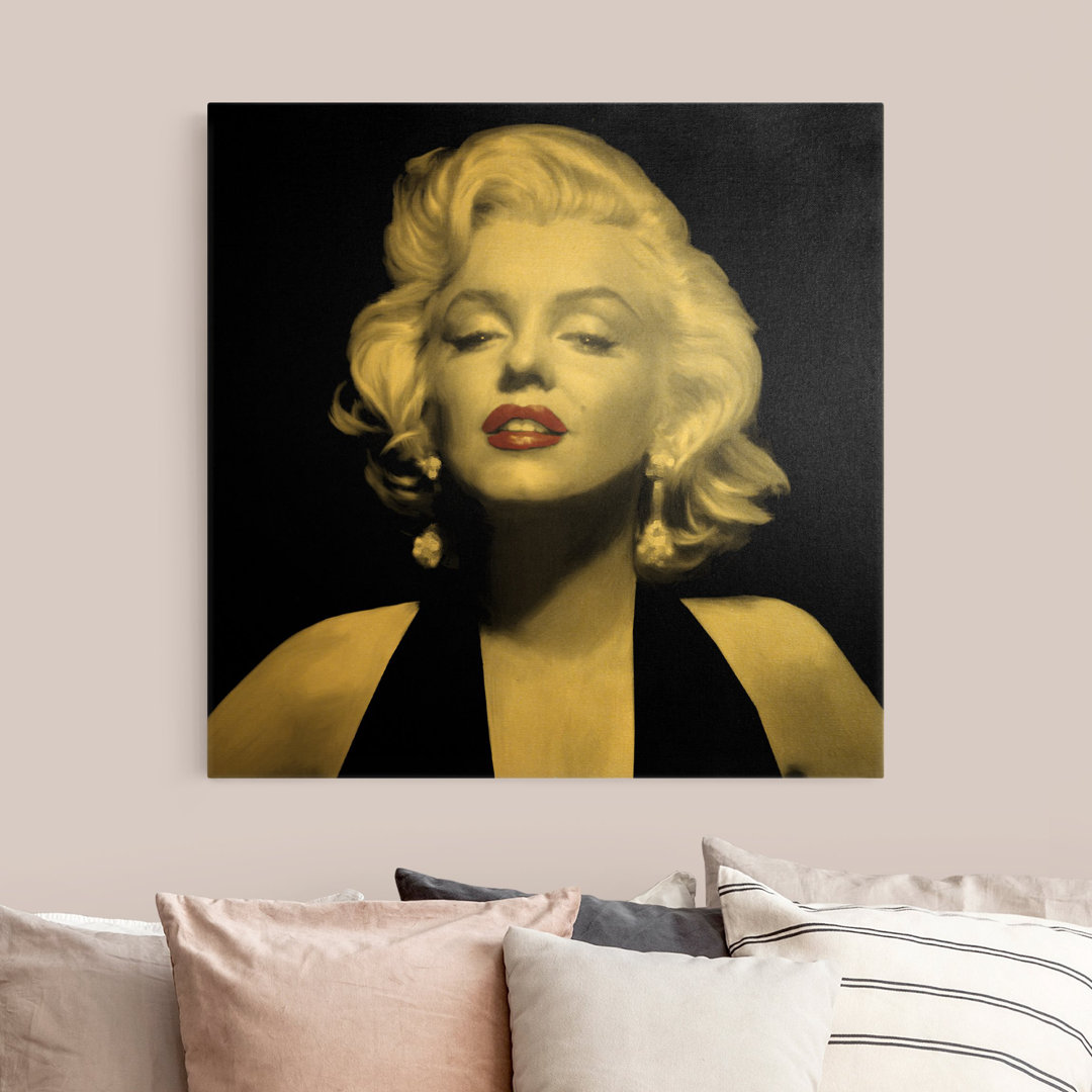 Leinwandbild Marilyn Mit Roten