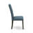 9 Piece Modern Dining Table Set Includes a Rectangle Wooden Table with X-Legs and 8 Mineral Blue Linen Fabric Upholstered Chairs, Wire brushed Black