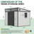 Outdoor Resin Lean-To Storage Shed with Floor, 6.8′W x 7′D x 6.7′H Weather-Resistant Plastic Garden Shed with Slanted Roof & 2 Windows-123322438