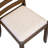 3-piece Dining Room Table Set consists of a square Kitchen Table and 2 Light Tan Polyester Fabric stackable Chair, Antique Walnut Finish-1318520096