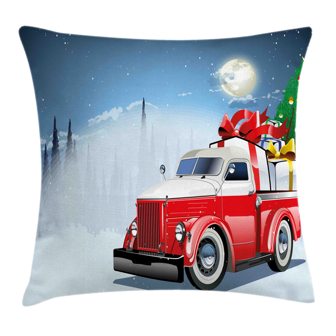 Kissenbezug, American Truck Geschenke, Weihnachten, Weiß Blau Rot