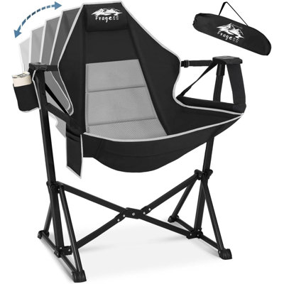 Portable Hammock Camping Chair With Adjustable Back, Folding Hammock Chair Supports 330Lbs, Camping Swing Chair For Adults, Camping Hammock Chair For Lawn, Concerts, Backyard, Stargazer
