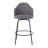 Arabelle Swivel Upholstered Counter Stool with Metal Frame