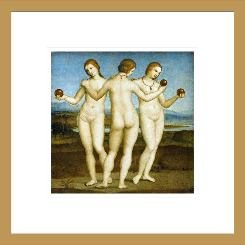 «The Three Graces» par Raphael, impression giclée sur cadre, H 13,75 po x l 13,77 po
