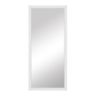 Bristol Collection, Full Length Mirror, in a Pure White Finish, Ideal Dressing Room Mirror, True Reflections Glass, Wood Frame,  Lean Against Wall or Wall-Mounted, 