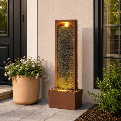 Column Fountain with Lights