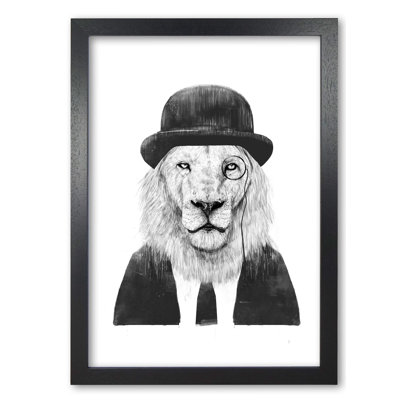 Sir Lion by Mercedes Lopes Charro - Single Picture Frame Print