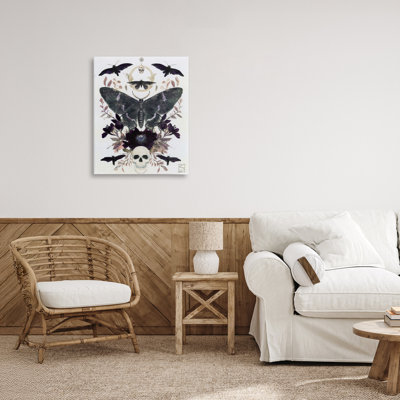 Toile papillon gothique symétrique, design par Sara Culpepper