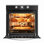 24 po 2,83 pi³ Four mural électrique simple avec convection et nettoyage manuel en acier inoxydable, porte en verre trempé