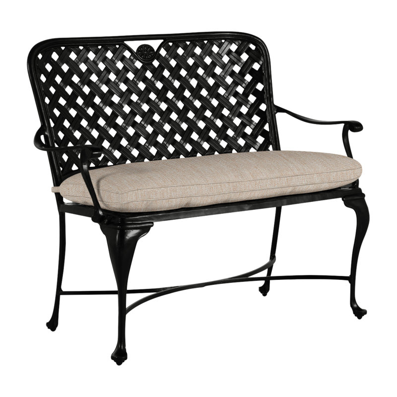 Banc en aluminium Provance - Terre antique, Terre antique, Trépointe, Toile sable