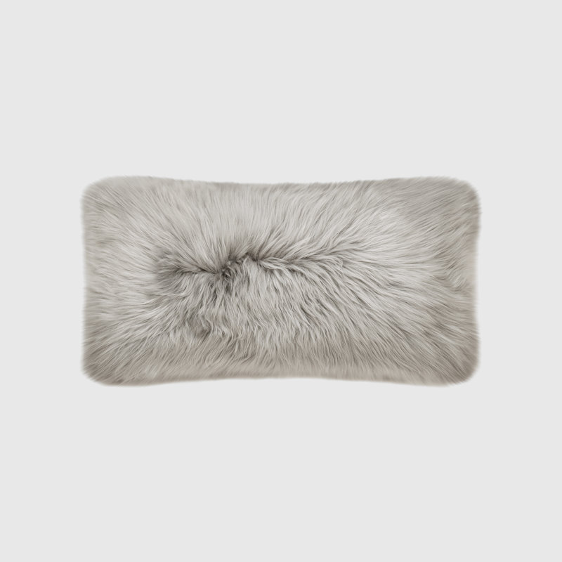 Housse et insert de coussin lombaire réversible Fieldman, Château gris