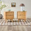 Aizlyn Mid-Century Modern Solid Wood Groove-Handle Nightstands-1140424463