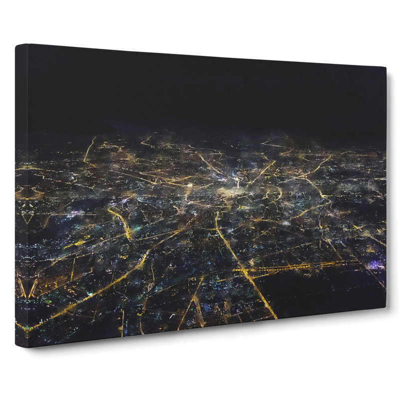 View Of Moscow In Russia At Night - Wrapped Canvas, 35cm H x 50cm W x 3cm D