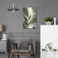 «Green Abstract Leaves No 3» par Andreas Magnusson, art mural en métal, 16 po x 24 po