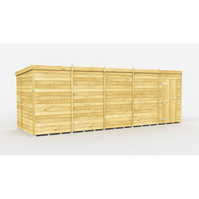 20ft x 7ft Pent Shed - Single Door without Windows