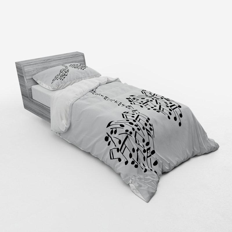 Ensemble de housse de couette music, Housse de couette simple + 6 pièces supplémentai