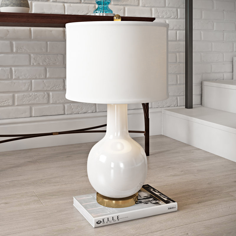Putra Ceramic Table Lamp, White
