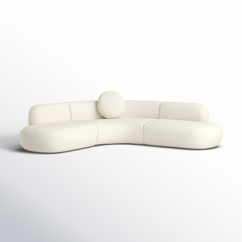 Canapé modulaire Chyrisse, Crème Boucle