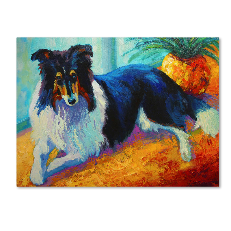 " Collie " by Marion Rose, 24" H x 32" W x 2" D