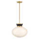 Lucy Medium 1-Light Two-Tone Pendant with Cased Opal Glass