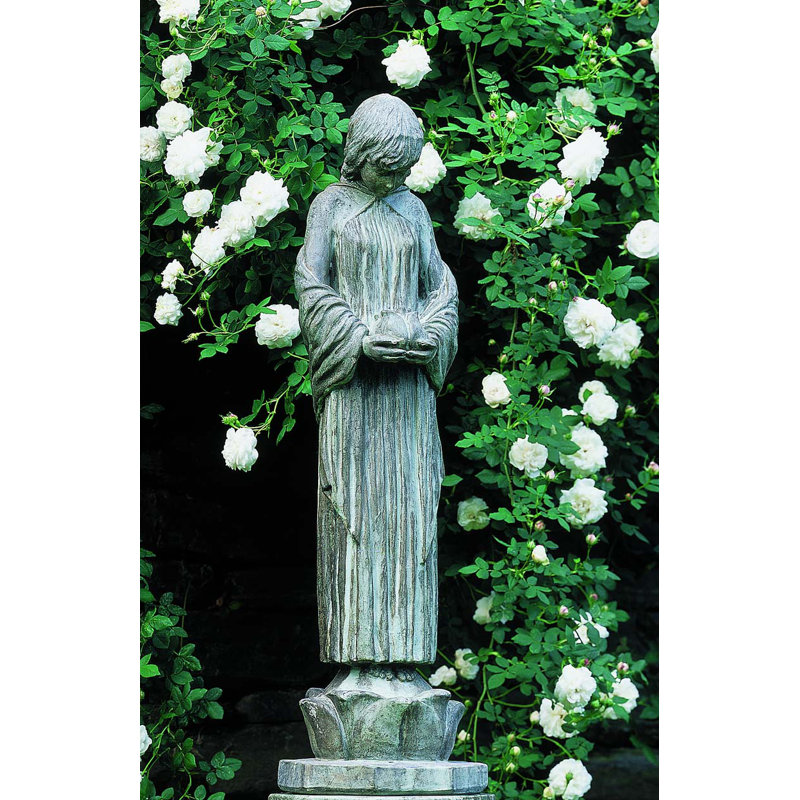Statue nymphe en bois, Naturel