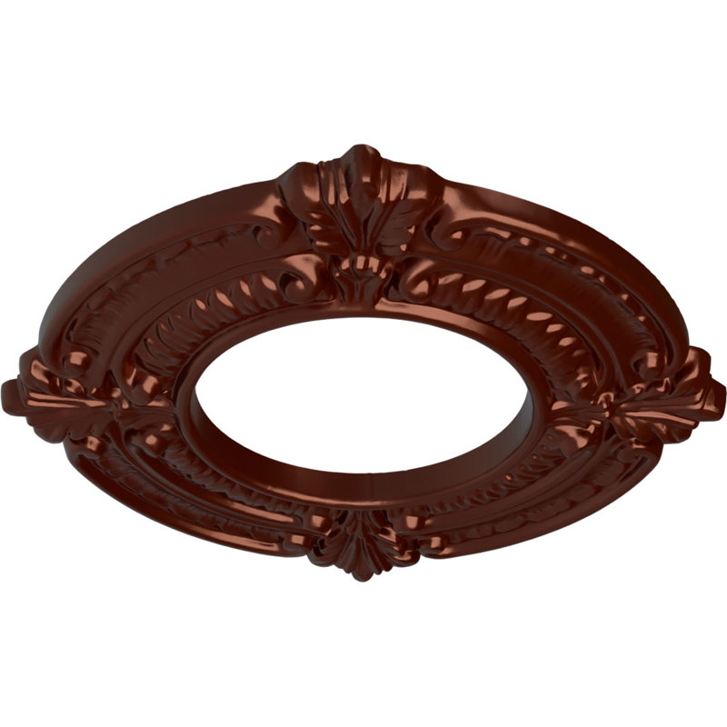 Médaillon de plafond Endurathane Claremont, DE 10 5/8 po x P 5 3/4 po x P 1/2 po (convient aux auvents jusqu'à 7 po), finition perle noire peinte à la main