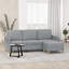 Canapé 3 places avec repose-pieds noir Vidaxl-780217983-780217921