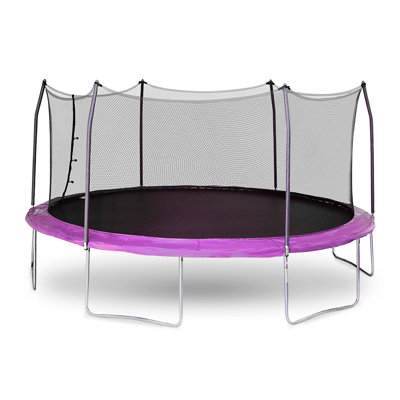 Skywalker Trampolines 17FT Oval Backyard Trampoline with Enclosure - Purple