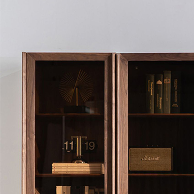 Bibliothèque haut de gamme en noyer noir