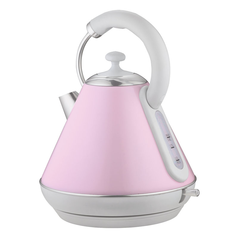 SQ Professional Dainty 1.8L Stainless Steel Electric Tea Kettle, Pink