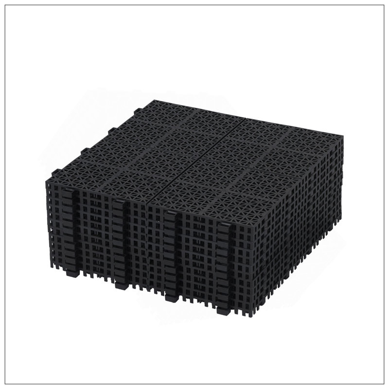 Carreaux de terrasse 12 x 12 pouces, imperméables et antidérapants pour une utilisation extérieure et intérieure, capacité de poids élevée, motif de rosette, paquet de 12