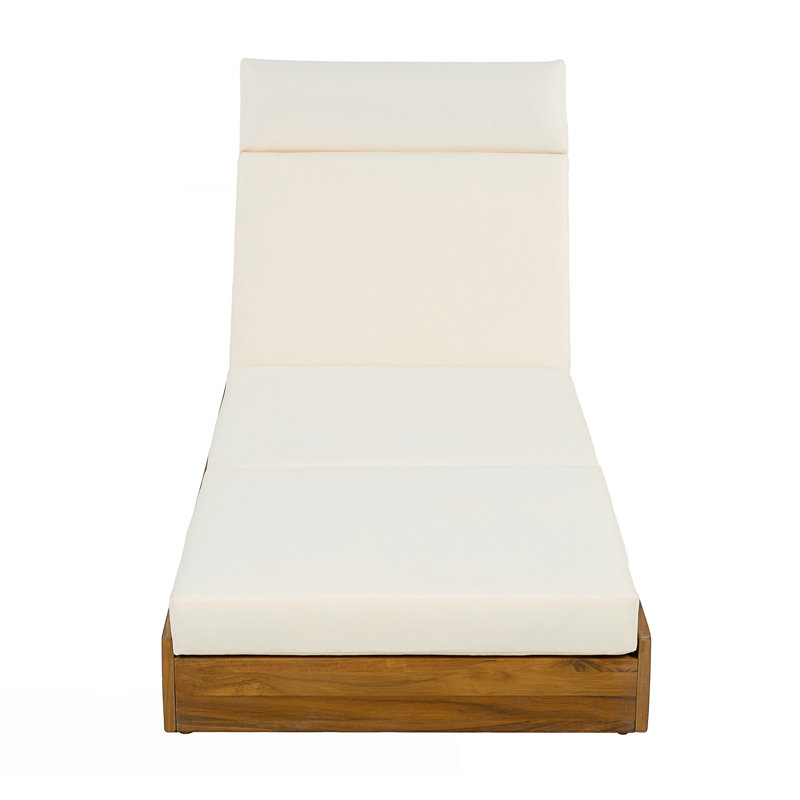Ensemble de méridienne avec appui-tête et coussin de détente résistant à l'eau (3 fois et 4 pouces), Beige