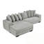 Canapé modulaire en L avec 8 coussins et repose-pieds-527555853