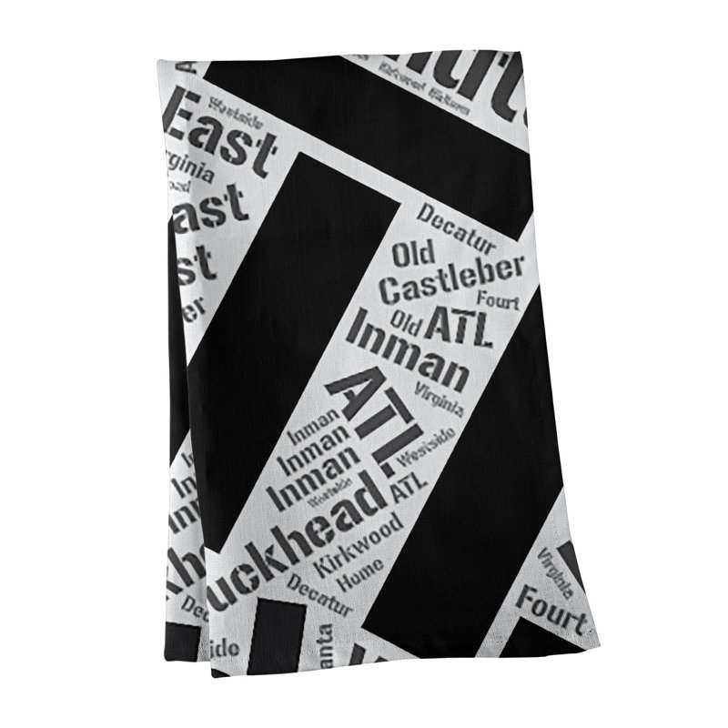 Cotton Tea Towel Kitchen Towel, Purple, Atlanta