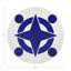 Constellations Compass Vegan Leather Round Coasters