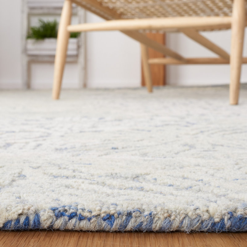 Tapis oriental en laine et coton touffeté à la main Pezanetti, Carré 6 pi