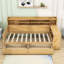 Lit de jour en bois avec bureau d'étude intégré et tiroirs de rangement-99780039-99780037